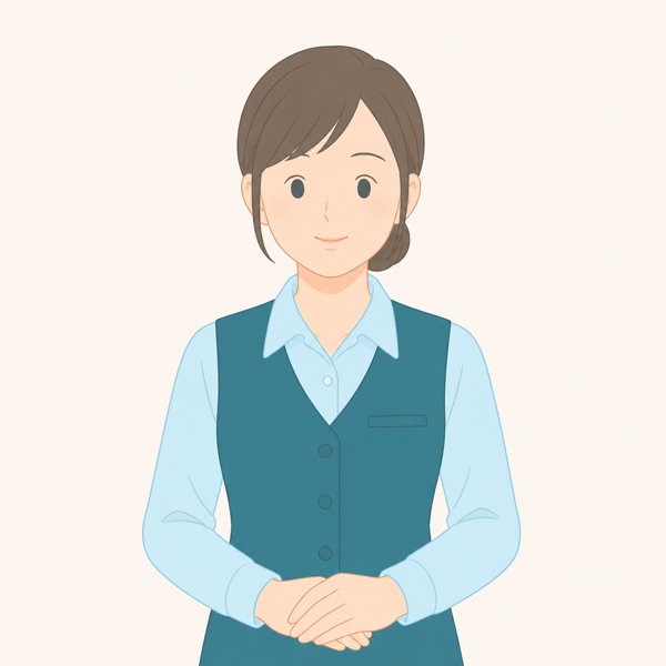受付女性スタッフのイラスト（サンプル）